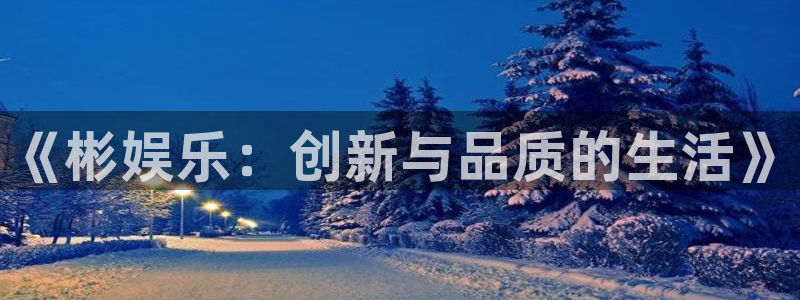 赢咖5盛煌平台官网：《彬娱乐：创新与品质的生活》
