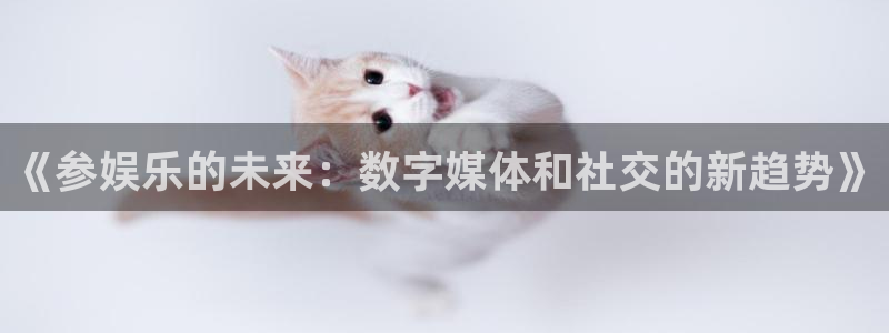 赢咖2平台登录：《参娱乐的未来：数字媒体和社交的新趋势》
